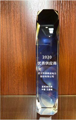 我司获得由蓝城集团颁发2020年度“优秀供应商”殊荣